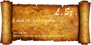 Laufik Szironka névjegykártya